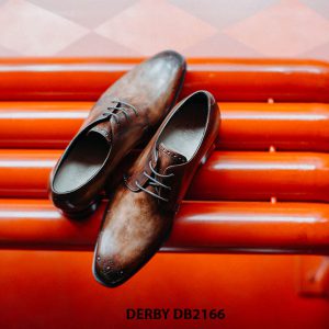 Giày tây nam nhập da bê từ ý italy Derby DB2166 003