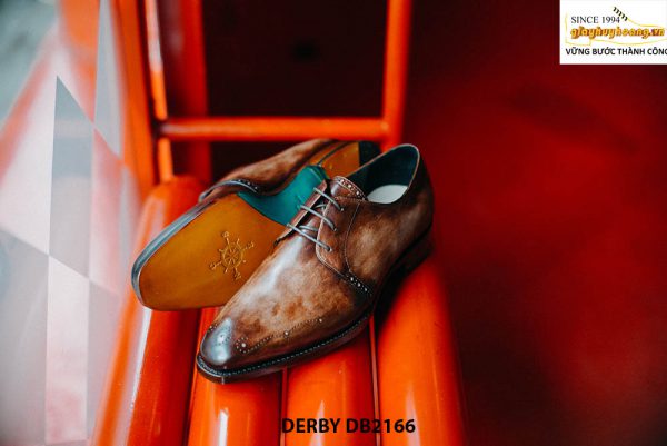 Giày tây nam nhập da bê từ ý italy Derby DB2166 002