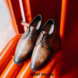 Giày tây nam nhập da bê từ ý italy Derby DB2166 001