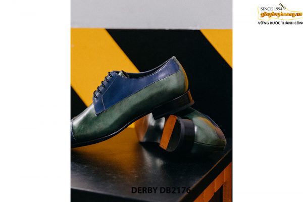 Giày da nam phối xanh độc đáo Derby DB2176 004