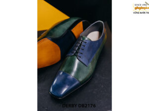 Giày da nam phối xanh độc đáo Derby DB2176 003