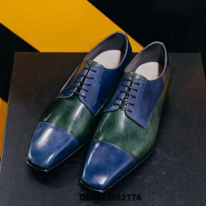 Giày da nam phối xanh độc đáo Derby DB2176 001