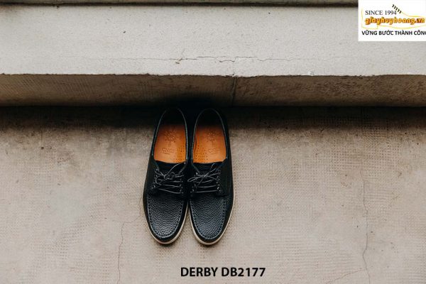 Giày da nam màu xanh vân hạt chống nhăn Derby DB2177 005