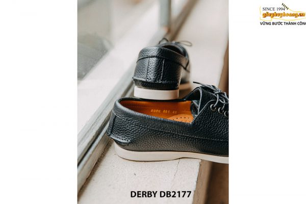 Giày da nam màu xanh vân hạt chống nhăn Derby DB2177 004