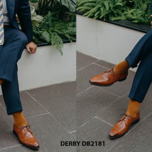 Giày tây nam mặc quần áo vestsuit Derby DB2181 001