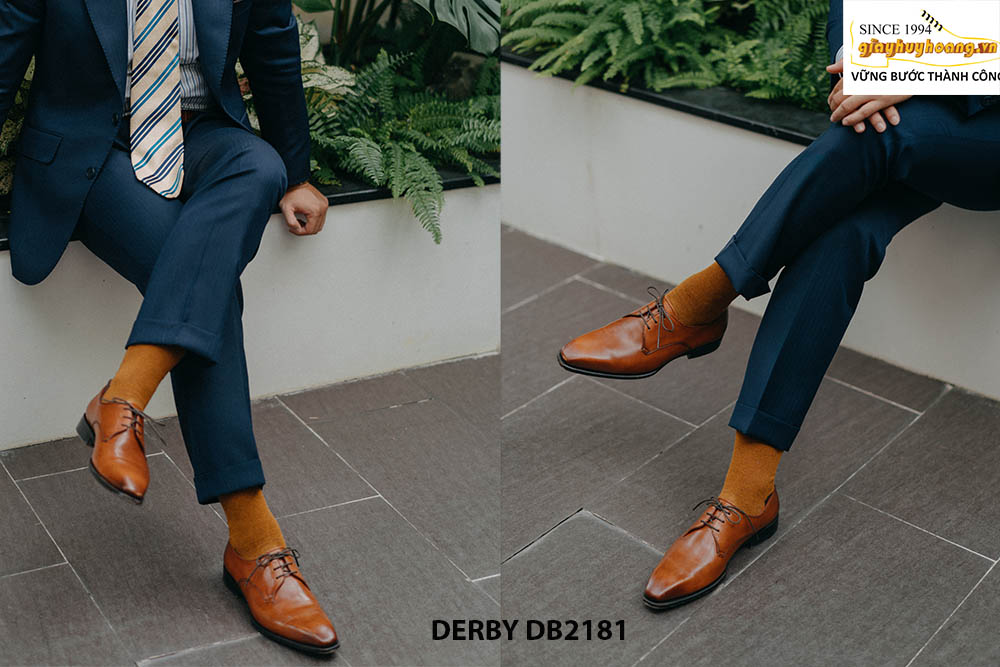 Giày tây nam mặc quần áo vestsuit Derby DB2181 001