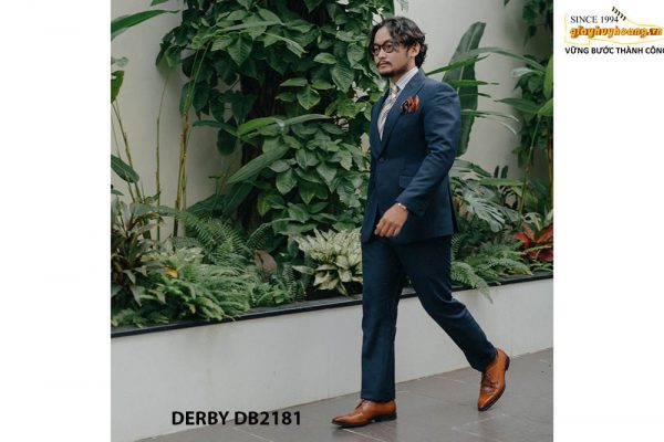 Giày tây nam mặc quần áo vestsuit Derby DB2181 002
