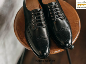 Giày tây nam đục lỗ Wingstip cao cấp Derby DB2162 001
