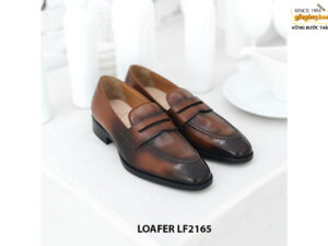 Giày lười nam nhuộm màu thủ công Patina Penny Loafer LF2165 003