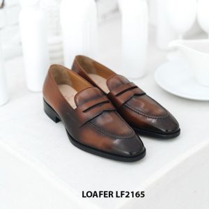 Giày lười nam nhuộm màu thủ công Patina Penny Loafer LF2165 003