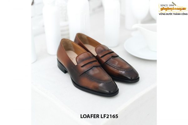 Giày lười nam nhuộm màu thủ công Patina Penny Loafer LF2165 003