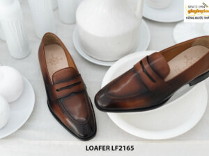 Giày lười nam nhuộm màu thủ công Patina Penny Loafer LF2165 001