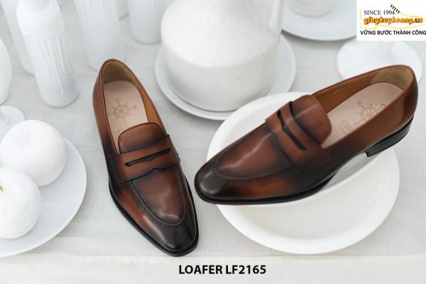 Giày lười nam nhuộm màu thủ công Patina Penny Loafer LF2165 001
