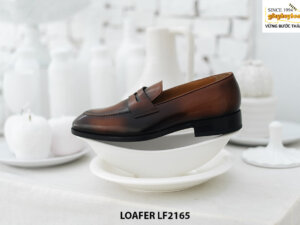 Giày lười nam nhuộm màu thủ công Patina Penny Loafer LF2165 002