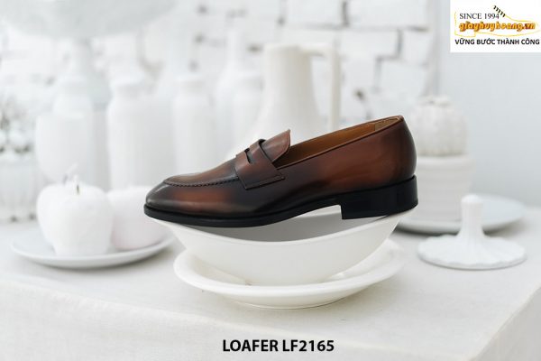 Giày lười nam nhuộm màu thủ công Patina Penny Loafer LF2165 002