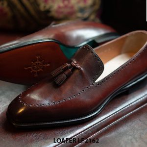 Giày lười nam hàng hiệu đế da bò Tassel Loafer LF2162 005