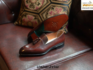 Giày lười nam hàng hiệu đế da bò Tassel Loafer LF2162 003