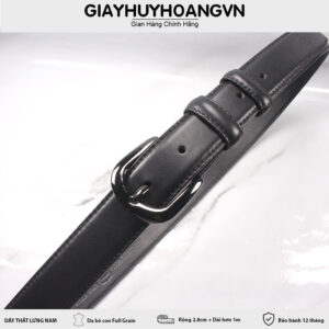 Dây nịt thắt lưng nam 2.8 cm đầu khóa kim giayhuyhoangvn mẫu 6 003