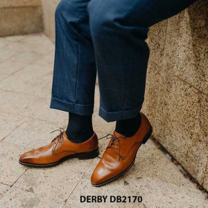 Giày da nam đơn giản phối với suit Derby DB2170 001