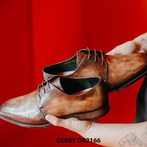 Giày tây nam nhập da bê từ ý italy Derby DB2166 006