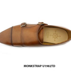 [Outlet size 44] Giày da nam hai khóa vàng bò Monkstrap U1982TD 002