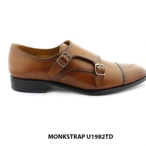 [Outlet size 44] Giày da nam hai khóa vàng bò Monkstrap U1982TD 001