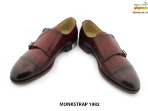 [Outlet size 39] Giày da nam màu patina thủ công Monkstrap 1982 004