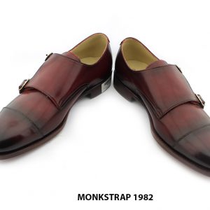 [Outlet size 39] Giày da nam màu patina thủ công Monkstrap 1982 004
