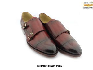 [Outlet size 39] Giày da nam màu patina thủ công Monkstrap 1982 003