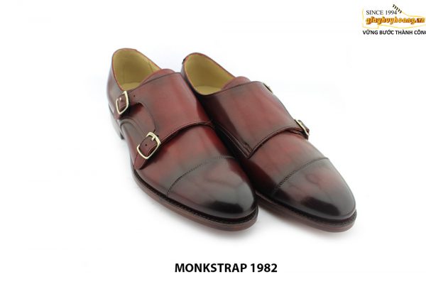 [Outlet size 39] Giày da nam màu patina thủ công Monkstrap 1982 003