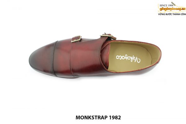 [Outlet size 39] Giày da nam màu patina thủ công Monkstrap 1982 002