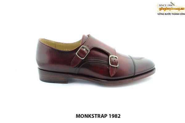 [Outlet size 39] Giày da nam màu patina thủ công Monkstrap 1982 001