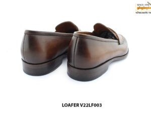 [Outlet size 41] Giày lười nam phối da dập vân Loafer V22LF003M 005