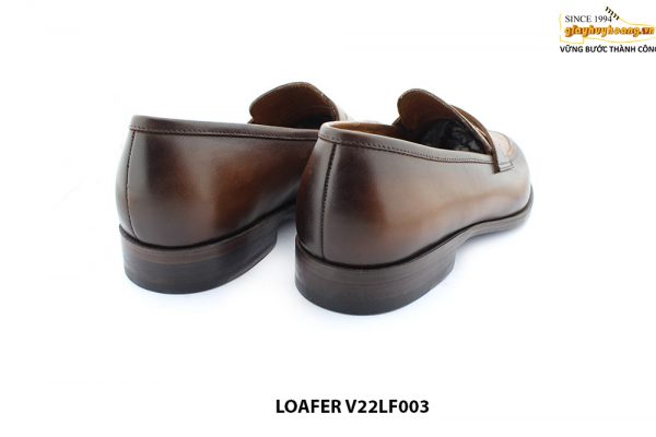 [Outlet size 41] Giày lười nam phối da dập vân Loafer V22LF003M 005