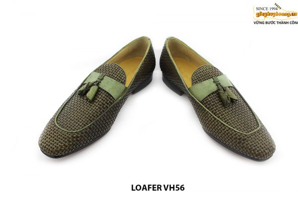 [Outlet size 42] Giày lười nam da đan xen thủ công loafer VH56 004