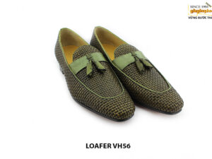 [Outlet size 42] Giày lười nam da đan xen thủ công loafer VH56 003