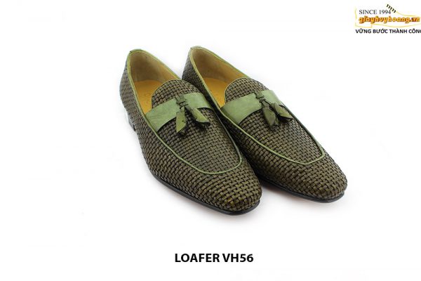 [Outlet size 42] Giày lười nam da đan xen thủ công loafer VH56 003