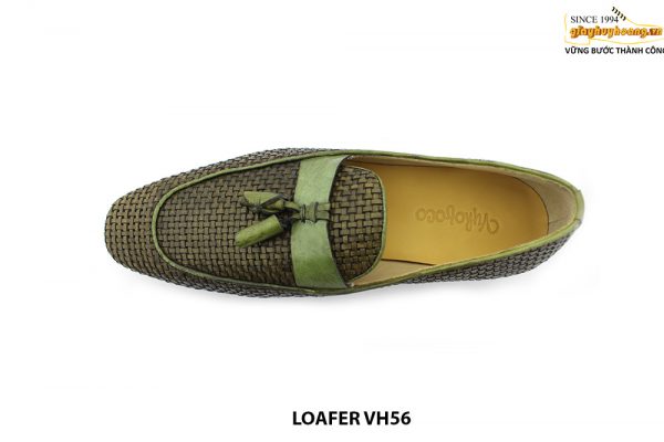 [Outlet size 42] Giày lười nam da đan xen thủ công loafer VH56 002