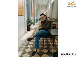 Giày lười nam da lộn thời trang penny Loafer LF2177 005