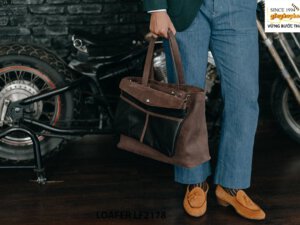 Giày lười nam da lộn Tassel Loafer LF2178 005