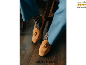 Giày lười nam da lộn Tassel Loafer LF2178 001