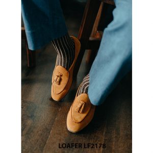 Giày lười nam da lộn Tassel Loafer LF2178 001