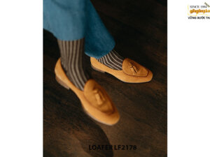 Giày lười nam da lộn Tassel Loafer LF2178 004