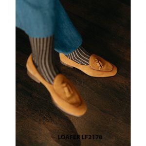Giày lười nam da lộn Tassel Loafer LF2178 004