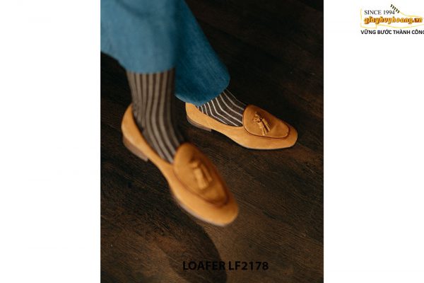 Giày lười nam da lộn Tassel Loafer LF2178 004