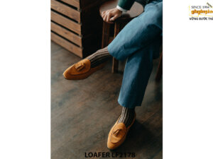 Giày lười nam da lộn Tassel Loafer LF2178 003