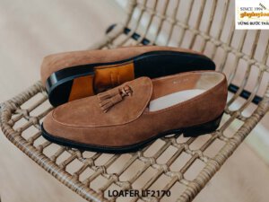 Giày lười nam da lộn hàng hiệu Tassel Loafer LF2170 004