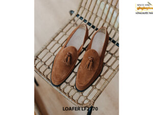 Giày lười nam da lộn hàng hiệu Tassel Loafer LF2170 002
