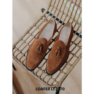 Giày lười nam da lộn hàng hiệu Tassel Loafer LF2170 002