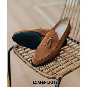 Giày lười nam da lộn hàng hiệu Tassel Loafer LF2170 003